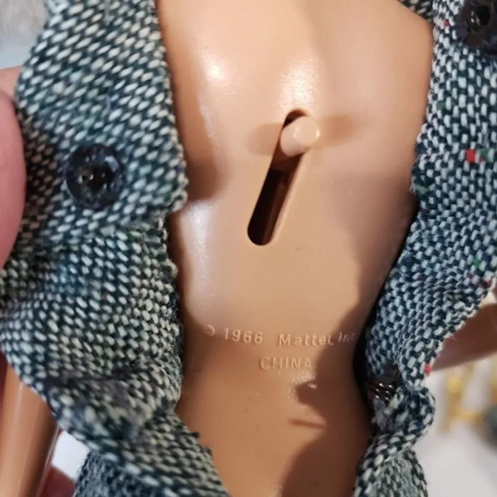 Artisan Handmade Vintage Style Tweed Suit Outfit on 1990s Mattel Barbie Doll